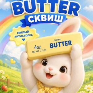 Сквиш масло Butter, игрушка антистресс мялка для рук, 1 шт