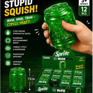Сквиш банка Sprite, игрушка антистресс мялка для рук, 1 шт